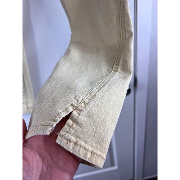 Free People Women's Light Yellow Stretch Cotton Jeans Size 29 - Picture 3 of 9